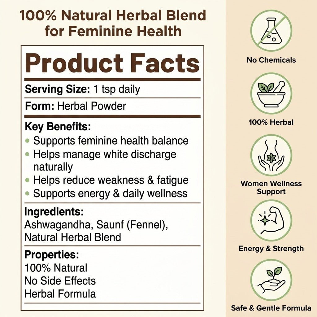 LeeFood Powder – Leukorrhea & White Discharge Support