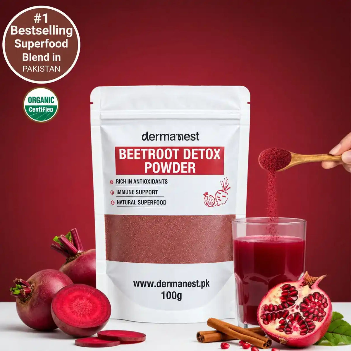 Beetroot Detox Powder - For Skin, Cardio & Gut