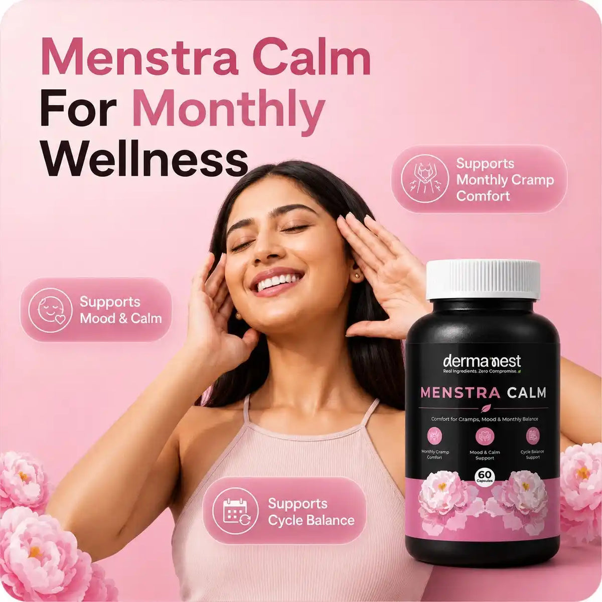 Menstra Calm – Monthly Cramp Comfort, Mood & Cycle Balance Support